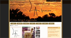 Desktop Screenshot of legendaryalpacas.com