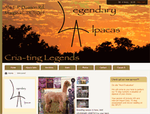 Tablet Screenshot of legendaryalpacas.com